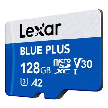 Tarjeta MicroSD Lexar BLUE PLUS 128 GB UHS-I 170 MB/s Class 3 U3 V30 Blue