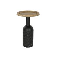 mesita auxiliar abeto metal 415x415x65 natural