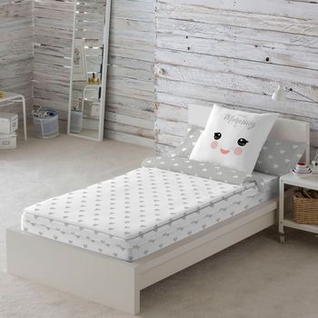 Saco Nordico Con Relleno 100% Algodón Corazones B Cama 90