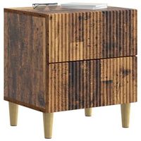 mesita de noche  armario de noche  mesa de noche con cajon madera envejecida 43 x 345 x 48 cm