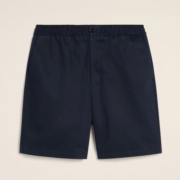 AMI Elasticated Waist Cotton-Satin Shorts - L