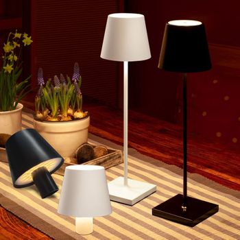 Lámparas de mesa LED de 3 niveles, lámpara de escritorio Led inalámbrica regulable, luz nocturna táctil, lámpara táctil recargable por USB para habitación, estudio, Bar de oficina
