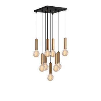 Lámpara De Techo Tempo-6027 Oro Cobrizo Metal 50x50x136 Cm