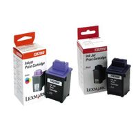 original multipack lexmark colour jetprinter 2070 printer ink cartridges 2 pack -1382050