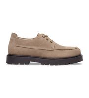 birkenstock para hombre 1031884 zapatos de piel highwood moc ajuste regular taupe 43 plano ante cordones casual