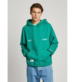 Pepe Jeans para hombre. PM582846 Sudadera Colville verde (M), Casual, Algodón, Sostenible