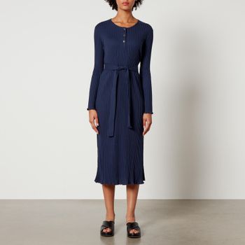 A.P.C. Sandy Ribbed Cotton Midi Dress - S