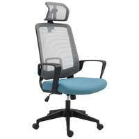 vinsetto silla de oficina ergonomica giratoria con soporte lumbar reposabrazos y reposacabezas ajustables   aosom espana