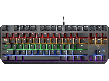 Teclado gaming - Trust GXT 834 Callaz TKL, USB, Retroiluminación, Tecnología N-key, Negro