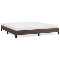 estructura de cama sin colchon cuero sintetico marron 180x200cm vidaxl