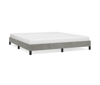 estructura de cama de terciopelo gris claro 180x200 cm