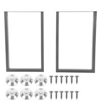 2 piezas de patas de mesa y escritorio de metal resistente para la sustitucion de muebles diy