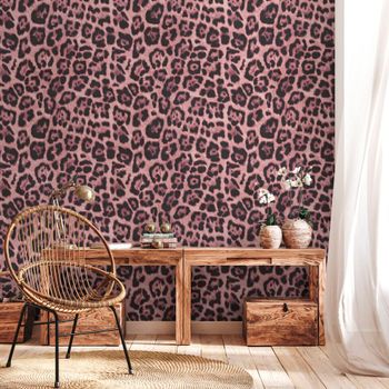 Papel pintado panorámico leopardo