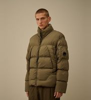 cp company para hombre 19cmow239a005864g abrigo nycra-r hooded down verde m casual poliamida