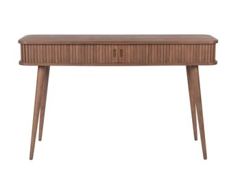 Consola de madera nogal con puertas correderas