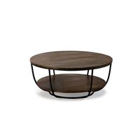 mesa de centro fija md-dinos acabado en madera de mango resistente y moderno