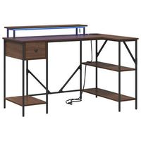 escritorio  mesa de trabajo roble marron 120 x 79 x 865 cm madera de ingenieria