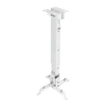 Tooq soporte universal de techo para proyector - inclinable y giratorio - peso max 20kg - color blanco
