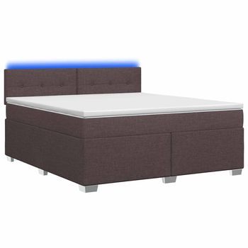 Cama Tapizada 190x144x88 Cm Tejido - Marrón