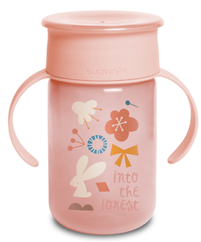 Suavinex Vaso 360º Entrenamiento Rosa +12m 340 ml