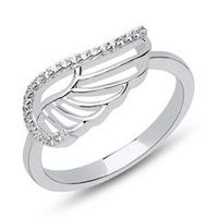 anillo alas plata 925 circonitas