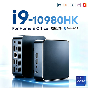 Mini PC 2026 con Intel Core I9 10980HK/i3 6100U, 16GB DDR4, 1/2TB SSD, Windows 11, Gráficos UHD, PC de Bolsillo 4K HD, Mini PC para Juegos de Escritorio