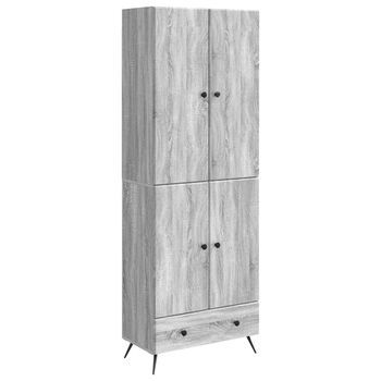 Juego De Armarios 2 Uds. Sonoma Gris Madera De Ingeniería Vidaxl