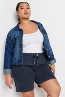 yours joggers cortos azul marino bolsos cargo mujer curvy y tallas grandes yours