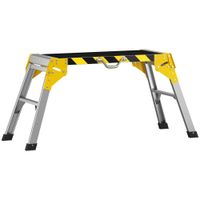 homcom banco de trabajo antideslizante soporte de herramientas plegable de aluminio con asa 150 kg 110x32x50 cm negro   aosom espana
