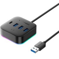 hub vention 5 puertos usb 30 5 gbps modelo chz con usb-c pd y rgb