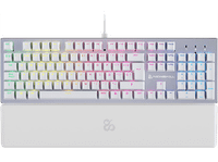 teclado gaming - newskill serike v2 por cable iluminacion rgb con reposabrazos blanco
