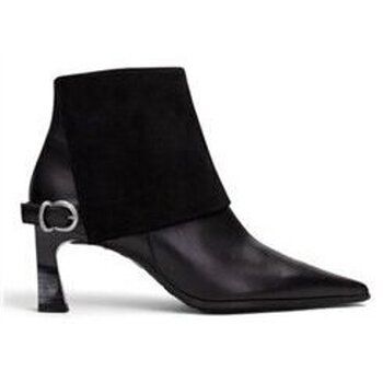 Hispanitas Zapatos de tacón Botin Paris solapa negro para mujer
