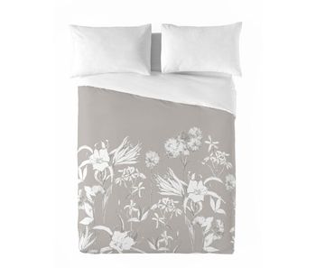 Sandal - funda nórdica estampada cama 135 - algodón extrasuave - incluye  1 funda de almohada - zuri dark stone