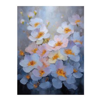Cuadro con flores aluminio-dibond multicolor 30x40 cm
