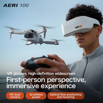 Dron Original Aeri100/Aeri100VR con Control Remoto WIFI, Quadcopter con Evitación de Obstáculos, Cámara Dual HD 8K FPV, Mini Dron de Juguete