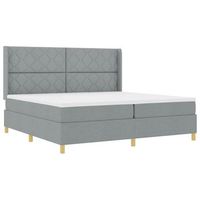 cama tapizada 200x200x128 cm  - gris