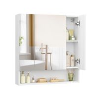 armario de bano con puertas de espejo 165 x 90 x 75 cm 70a cm  blanco nube