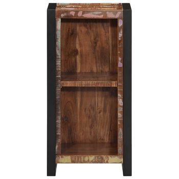 Mesita De Noche | Mesilla De Noche De Madera Maciza Reciclada 40x30x80 Cm