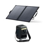 kit estacion de energia anker solix c300x ac  panel solar bifacial 100 w