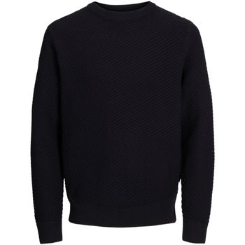 Jack & Jones Jersey 12267322 JCOALPHA KNIT CREW NECK BLACK para hombre