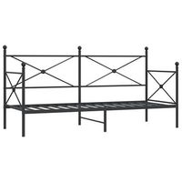 cama individual  cama para adultos  sofa cama sin colchon terciopelo negro 90x200 cm acero
