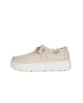 de WALK IN PITAS NATAL ZAPATO WALLABI DE MUJER DE ALGODON BEIGE