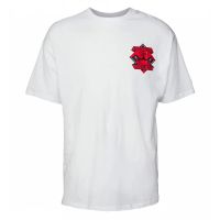 camiseta nba championship bulls back print logo new era  oversized en blanco