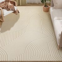 homcom alfombra salon 160x120 cm alfombra pelo corto estilo moderno base antideslizante tejida a maquina tapete para sala de est