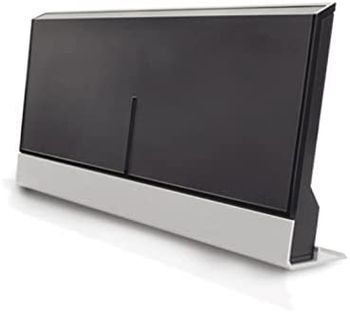 One For All - Antena de TV Interior Amplificada - Recibe TDT en un Rango de 25km - Antena Full HD TV Digital - Incluye Cable Coaxial de Alto Rendimiento - VHF/UHF - Filtro 3G/4G/5G - Negra - SV9385