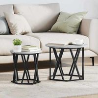 vidaxl mesa de cafe 2 uds gris sonoma 50 x 50 x 50 cm