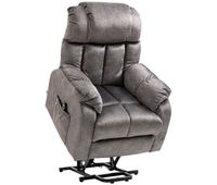 homcom sillon relax levanta personas electrico silla elevadora electrica con reposapies 2 bolsillos laterales mando a distancia y reclinacion electrica hasta 135 gris
