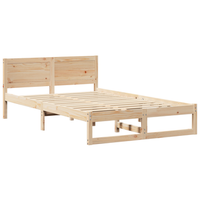 cama matrimonial  cama doble  estructura de cama natural madera solida de pino 120 x 200 cm cfw46893
