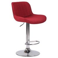 taburete de bar lentini en tela rojo 50x50x86 cm clp