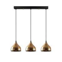 regleta colgante 3 luces oro con detalles en relieve